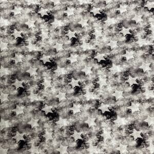 Gray Star Printed 76" x 48" Cotton Lycra Apparel Sewing Fabric